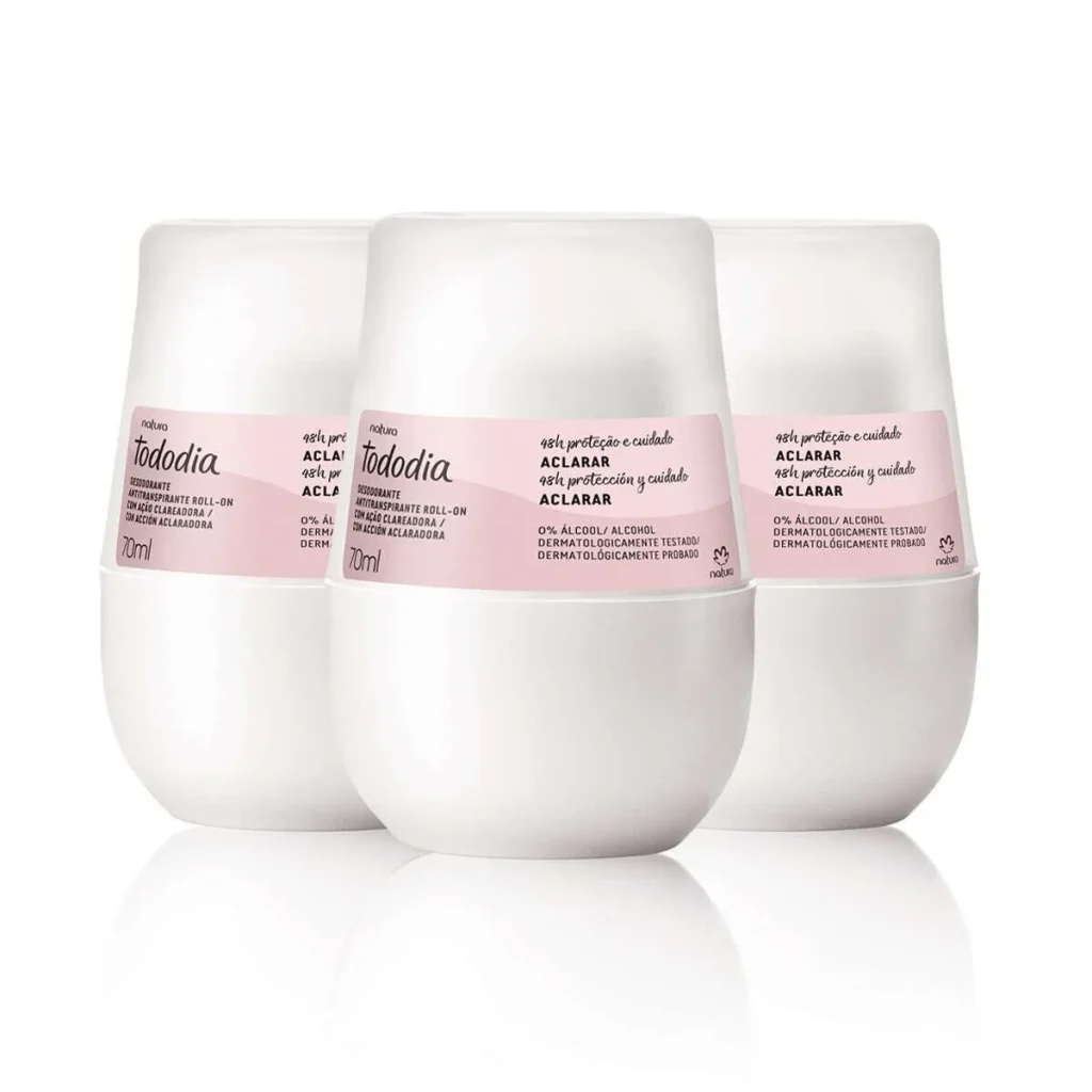 Conjunto Desodorante Antitranspirante Roll-on Tododia Aclarar