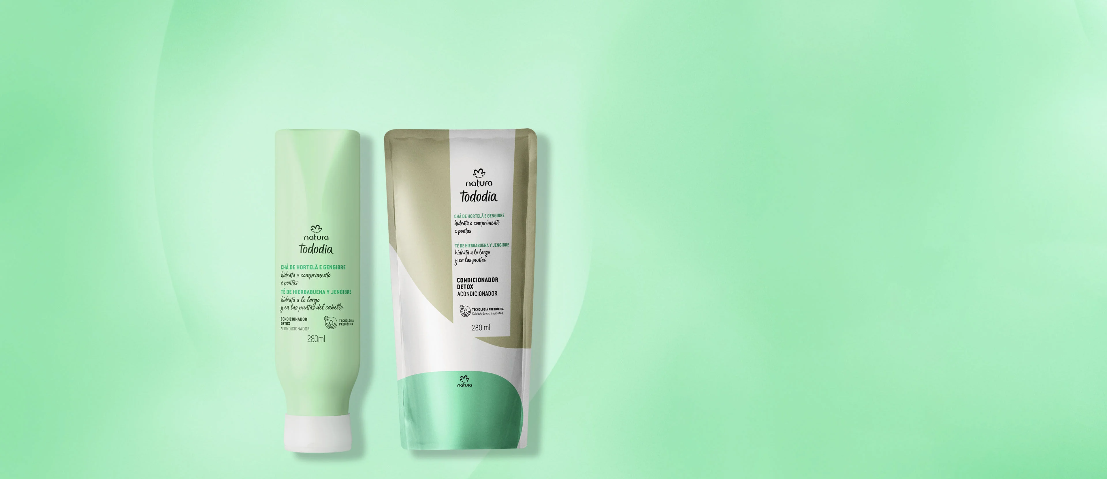 Kit Condicionador Detox Tododia Cha de Hortela e Gengibre com