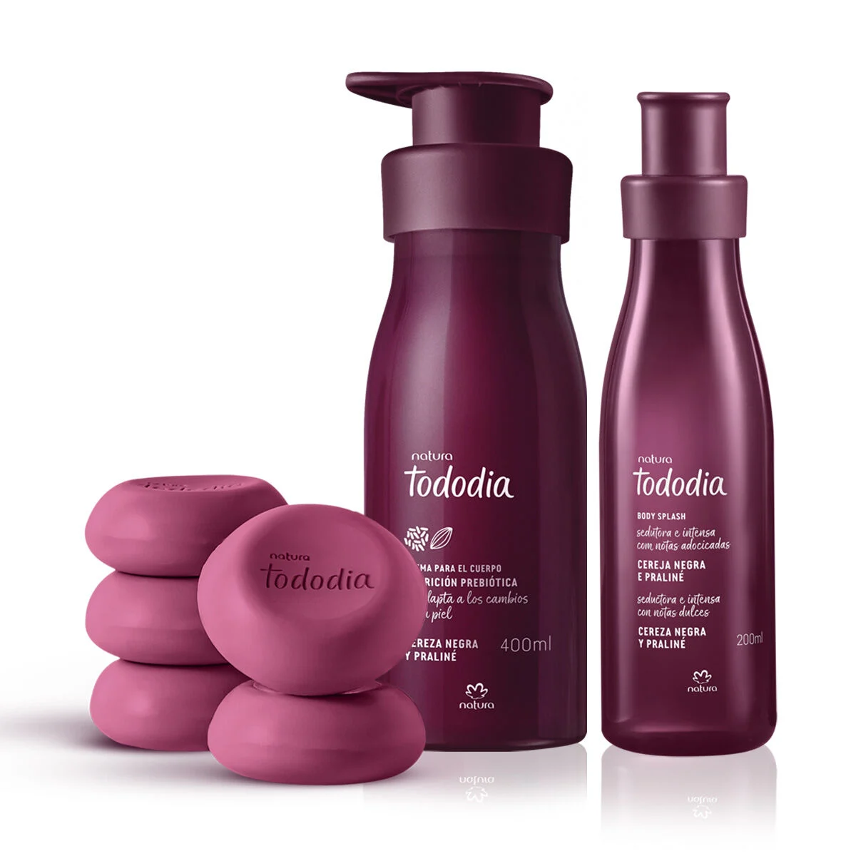 Kit Creme Body Splash e Sabonete Tododia Cereja Negra e