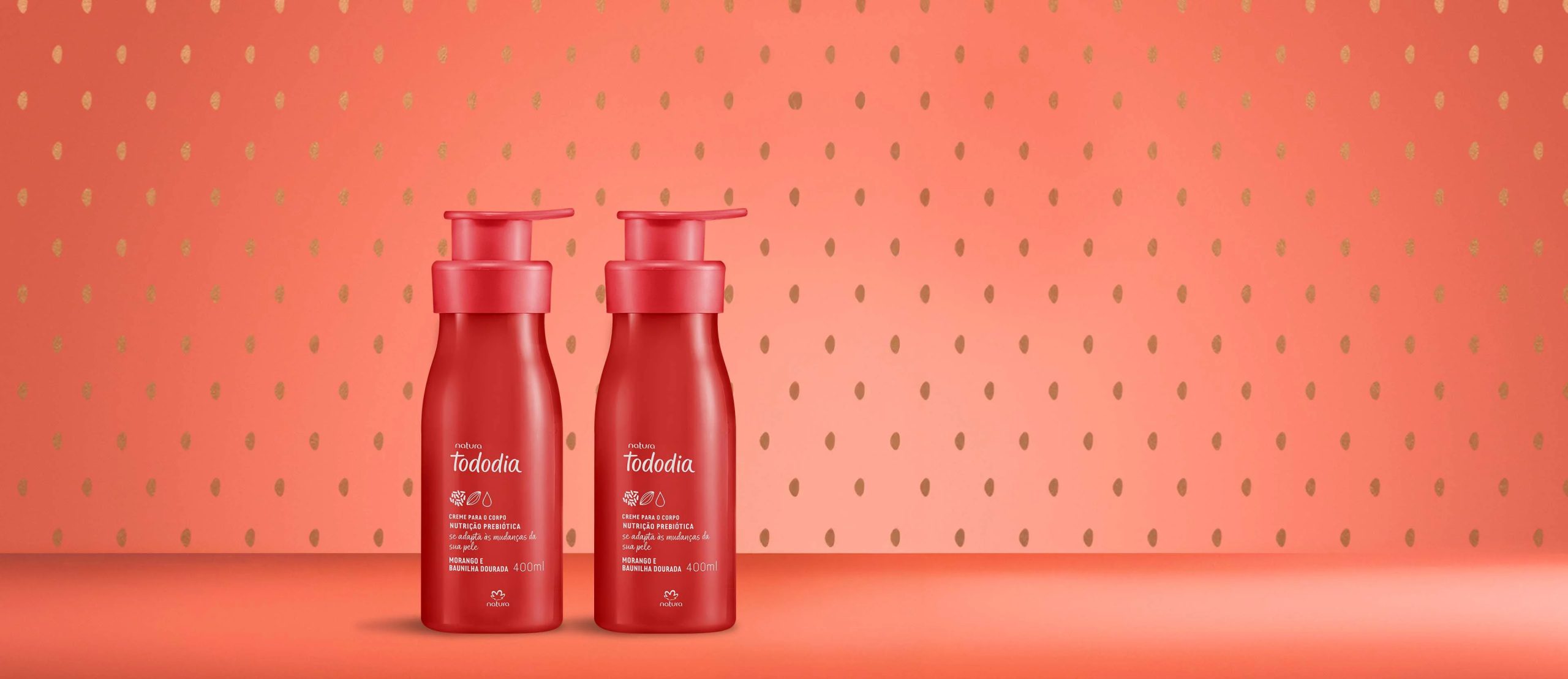 Kit Creme Corporal Tododia Morango e Baunilha Dourada 2 unidades scaled