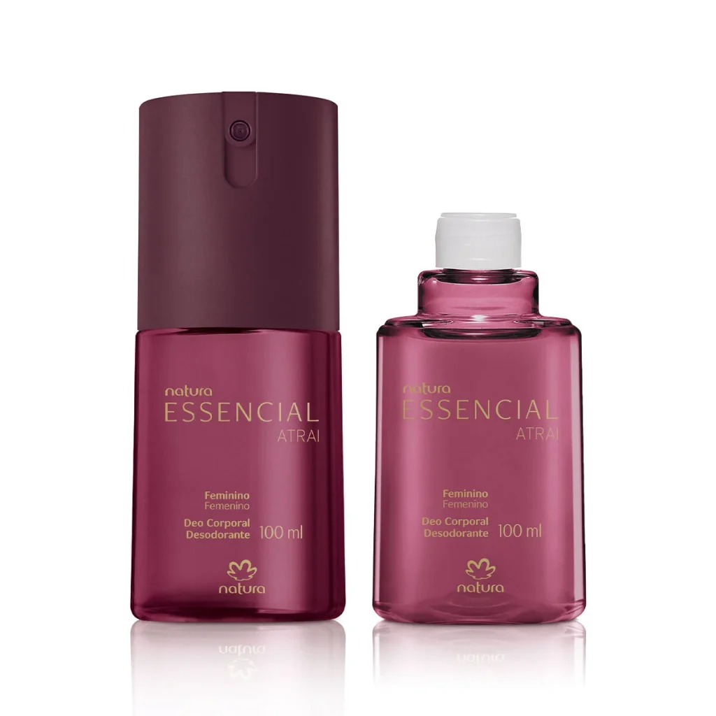 Kit Desodorante Corporal Essencial Atrai Feminino com Refil (2 produtos)