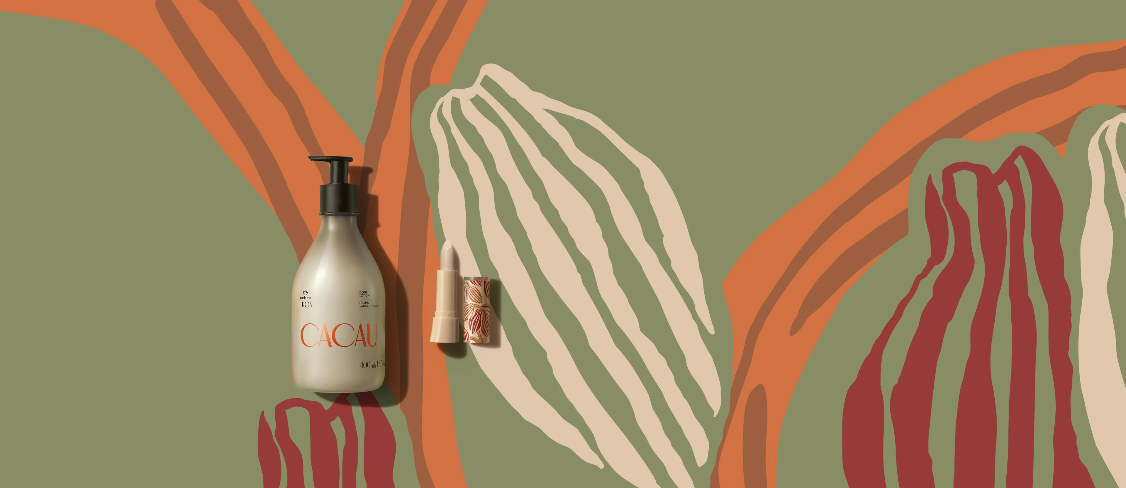 Kit Ekos Cacau Hidratante e Protetor Labial 2 produtos