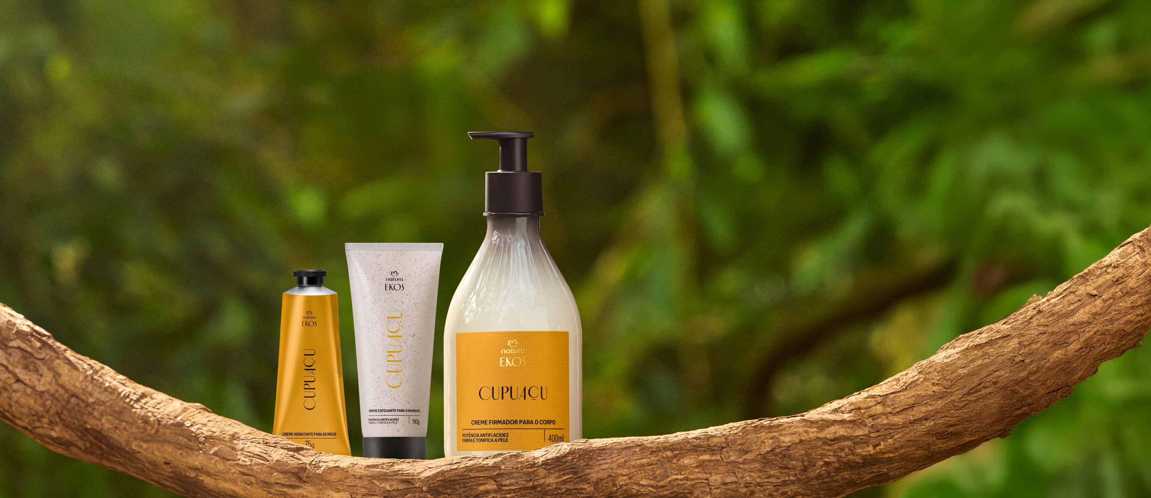 Kit Hidratante Esfoliante e Creme para as Maos Ekos Cupuacu