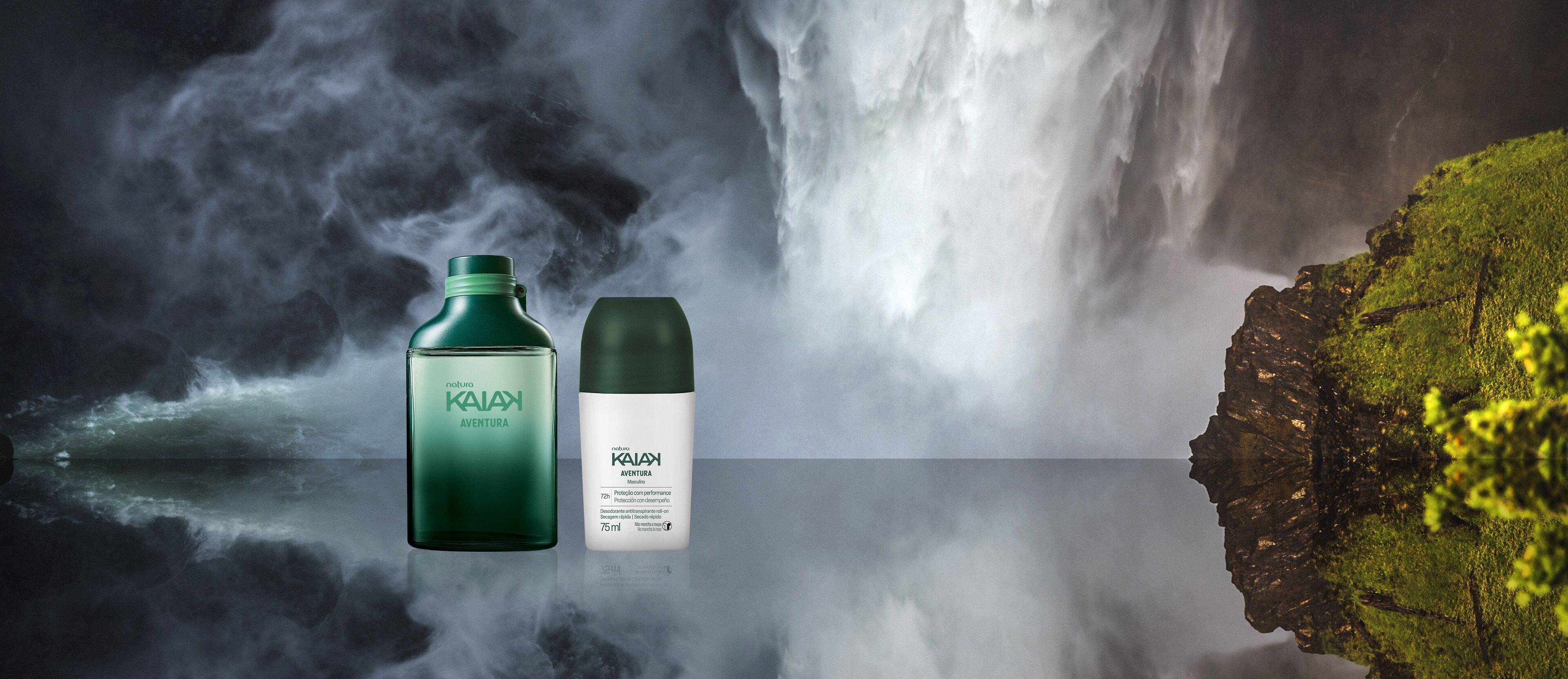 Kit Kaiak Aventura Masculino e Desodorante Roll on 2 produtos