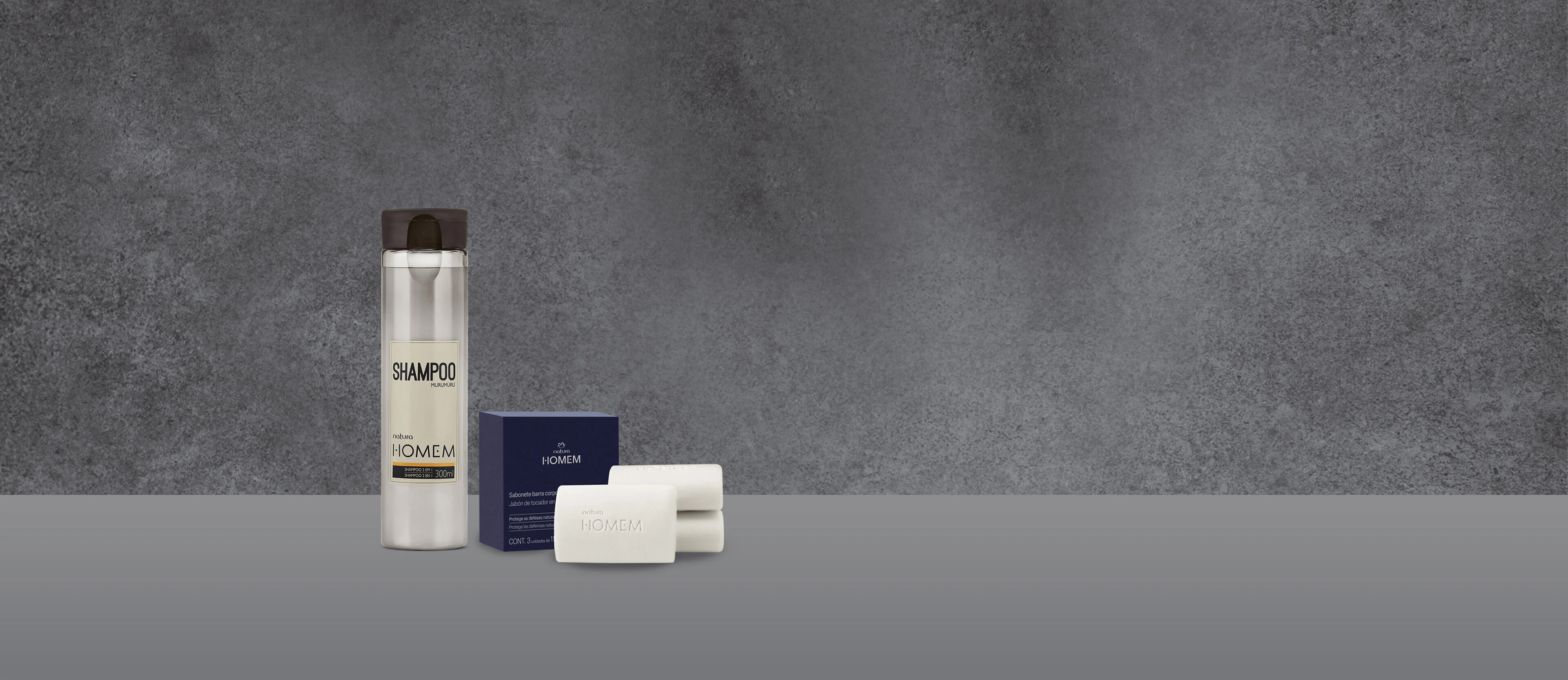 Kit Natura Homem Shampoo 2 em 1 e Sabonete (2 produtos) 2 Kit Natura Homem Shampoo 2 em 1 e Sabonete 2
