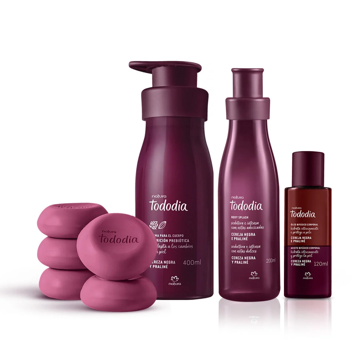 Kit Ritual Banho e Perfumacao Tododia Cereja Negra e Praline