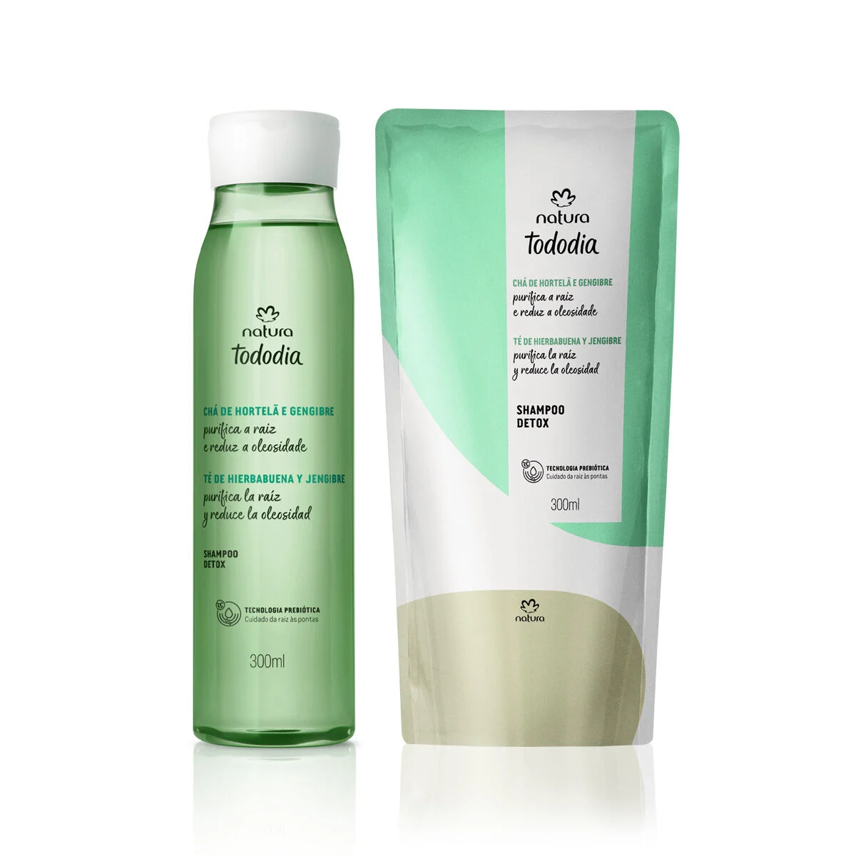 Kit Shampoo Detox Tododia Cha de Hortela e Gengibre com
