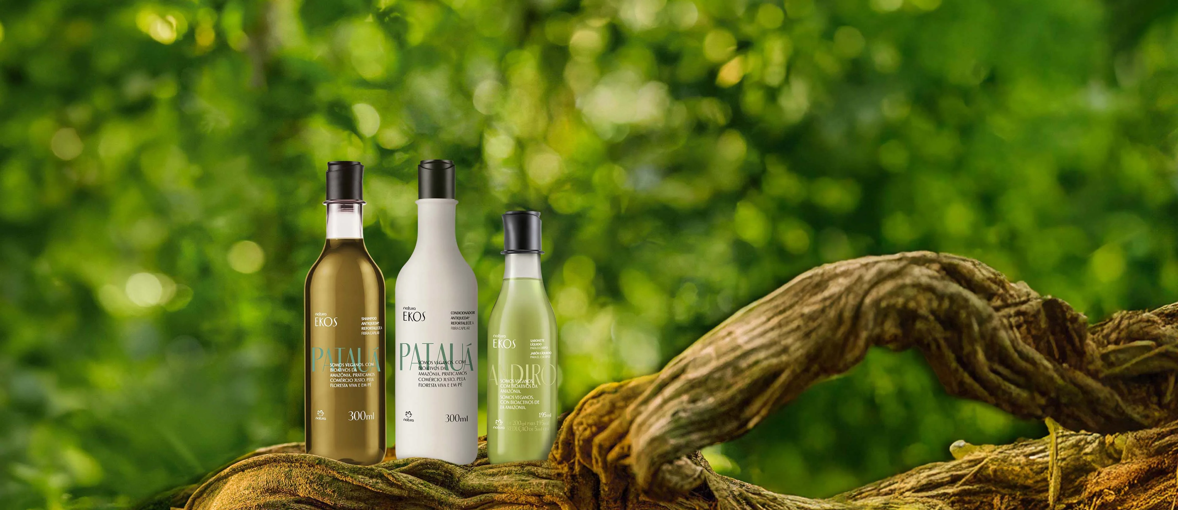 Kit Shampoo e Condicionador Ekos Pataua e Sabonete Liquido Andiroba