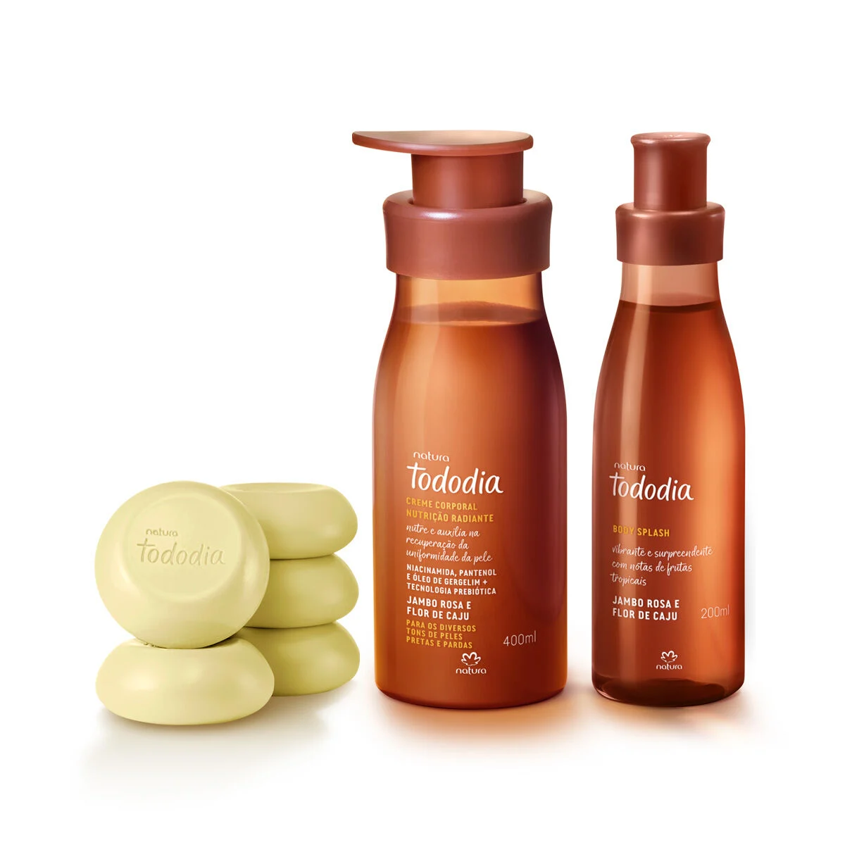 Kit Tododia Jambo Rosa e Flor de Caju Hidratação e Perfumação 2 Kit Tododia Jambo Rosa e Flor de Caju Hidratacao e