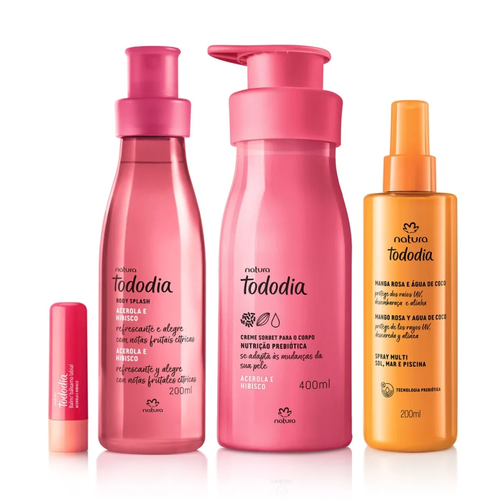 Kit Verão Tododia Acerola e Hibisco com Spray Multi Sol, Mar e Piscina