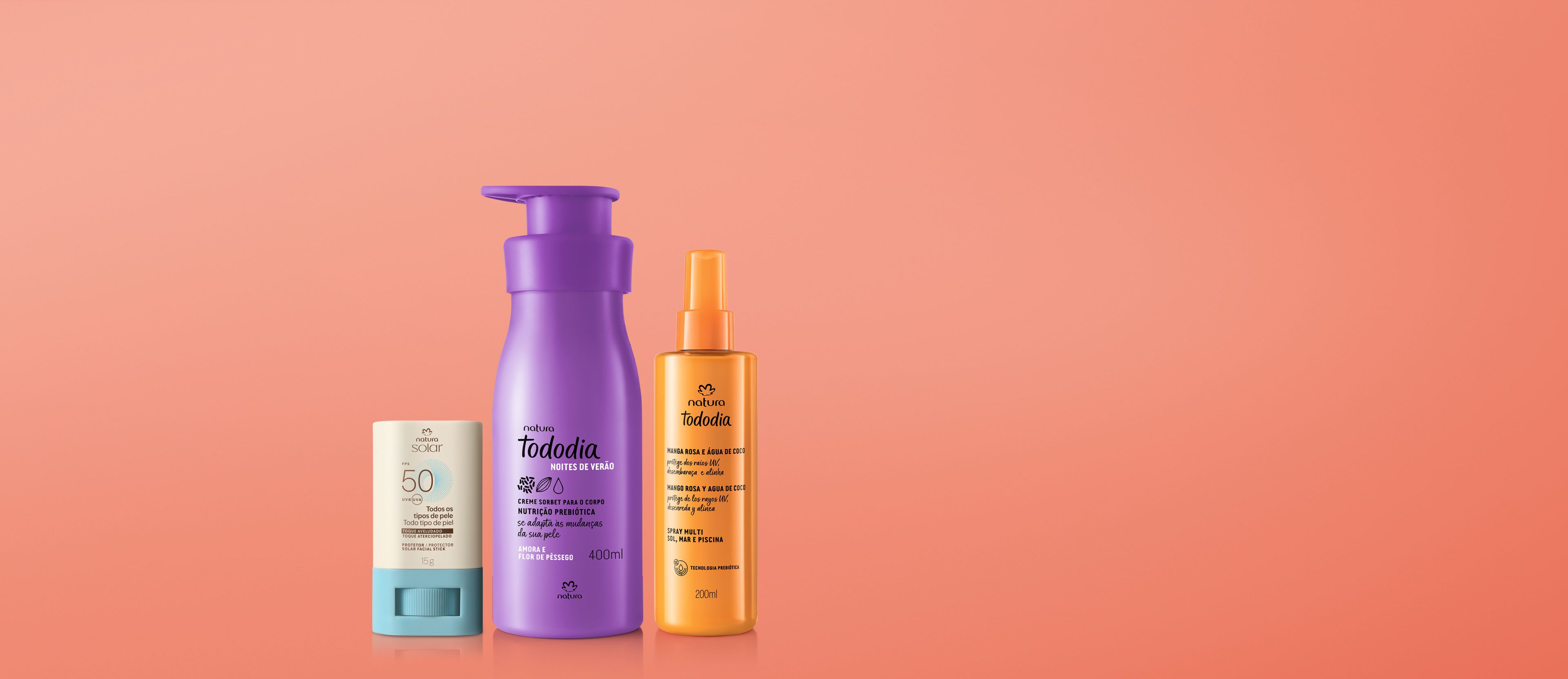 Kit Verao Tododia Amora e Flor de Pessego e Natura
