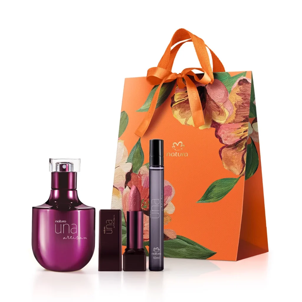 Presente Dia das Mães Una Artisan Deo Perfume com Batom