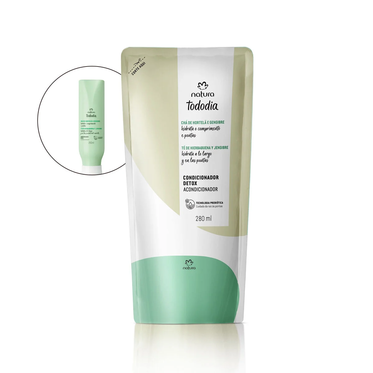 Refil Condicionador Detox Tododia Chá de Hortelã e Gengibre 2 Refil Condicionador Detox Tododia Cha de Hortela e Gengibre