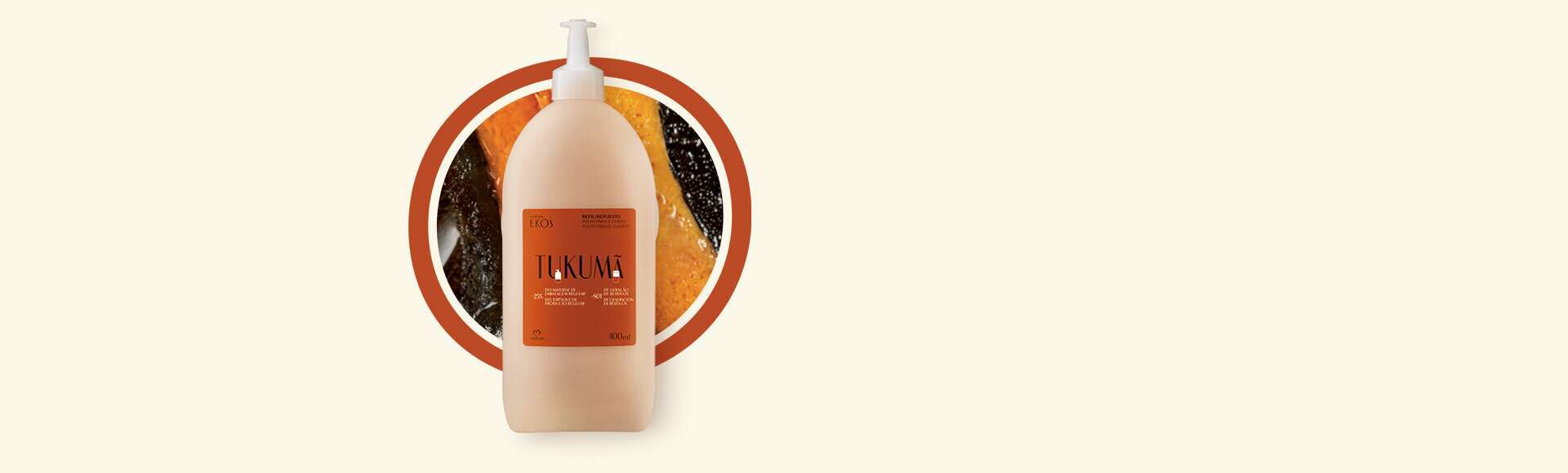 Refil Polpa Desodorante Hidratante Para o Corpo Tukuma Ekos
