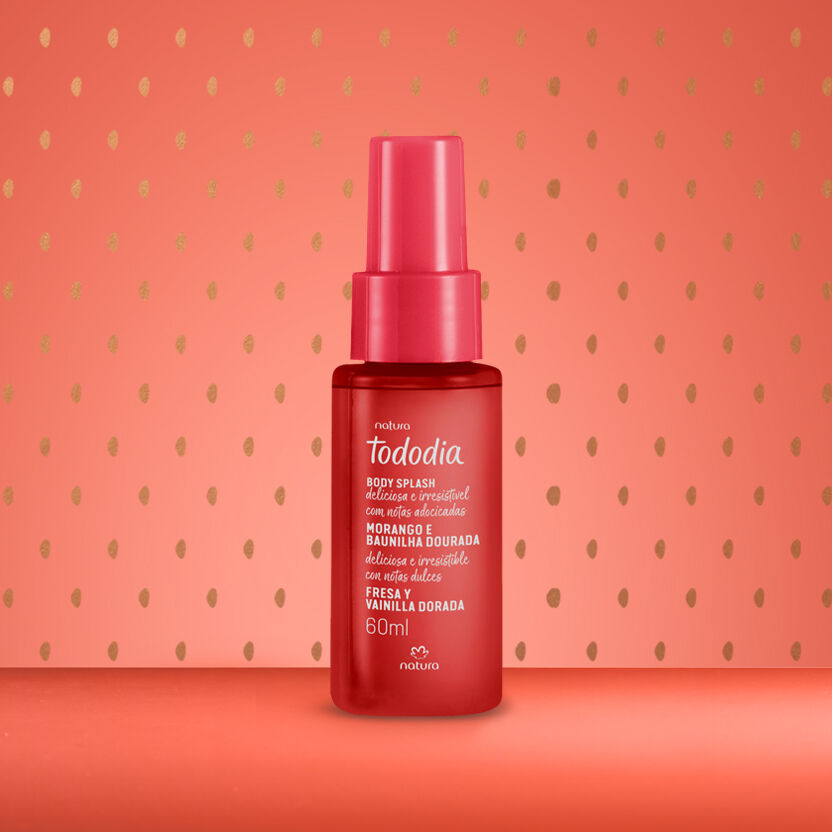 1778343547 925 Body Splash Tododia Morango e Baunilha Dourada 60 ml