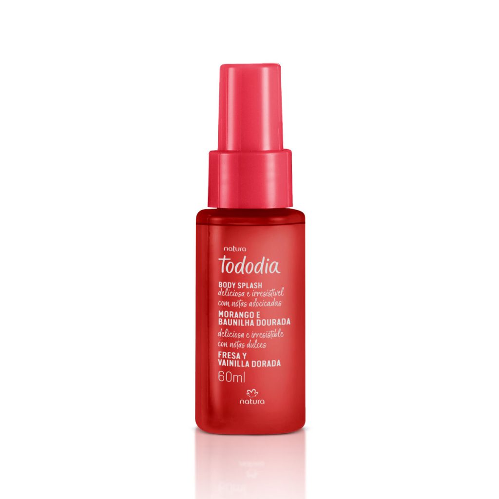 Body Splash Tododia Morango e Baunilha Dourada 60 ml