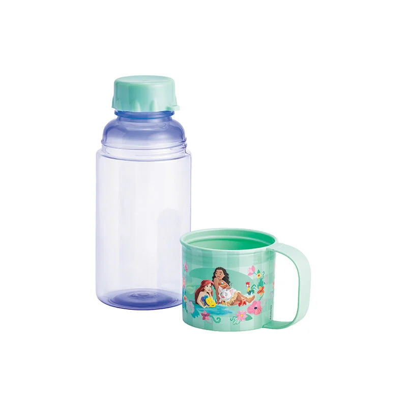 Garrafa com Caneca Ariel e Moana 300 ml