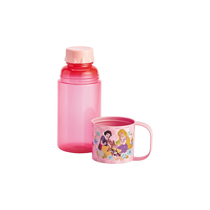 Garrafa com Caneca Branca de Neve e Rapunzel