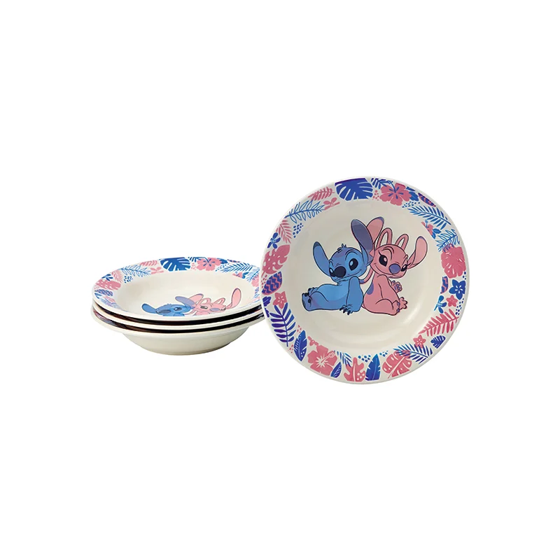 Kit 4 Pratos Fundos Stitch
