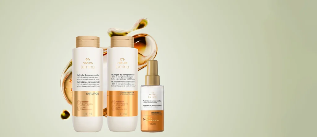 Kit Lumina Nutrição e Nanoprecisão Shampoo, Condicionador e Óleo Bifásico
