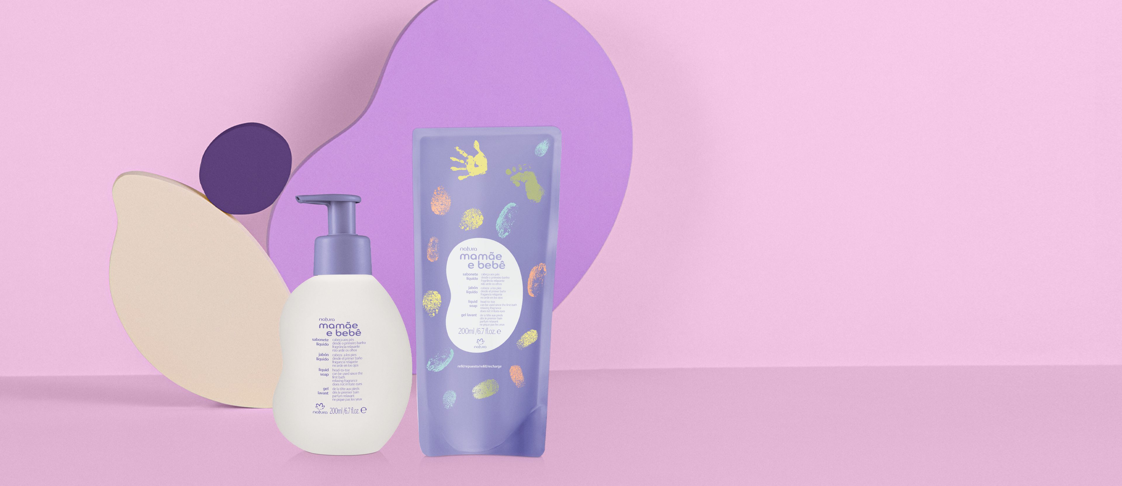 Kit Sabonete Liquido Relaxante Mamae e Bebe com Refil 2