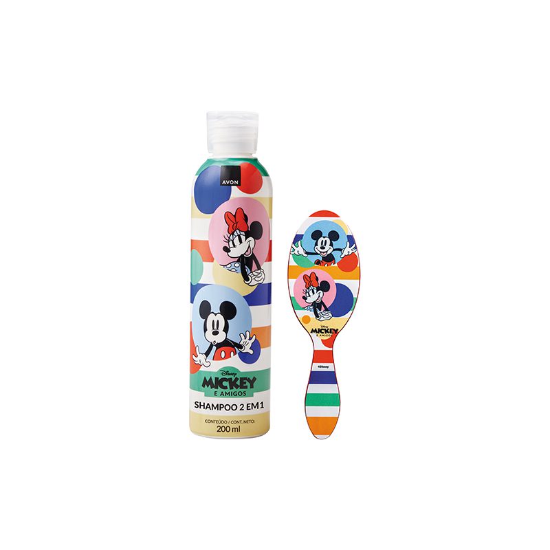 Kit Shampoo E Escova Mickey