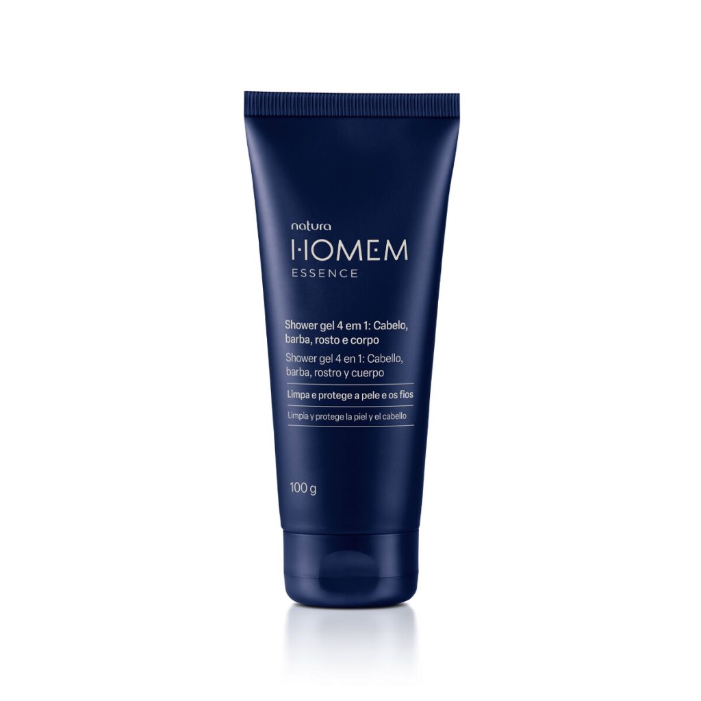 Shower Gel 4 em 1 Cabelo, Barba, Rosto e Corpo Natura Homem Essence