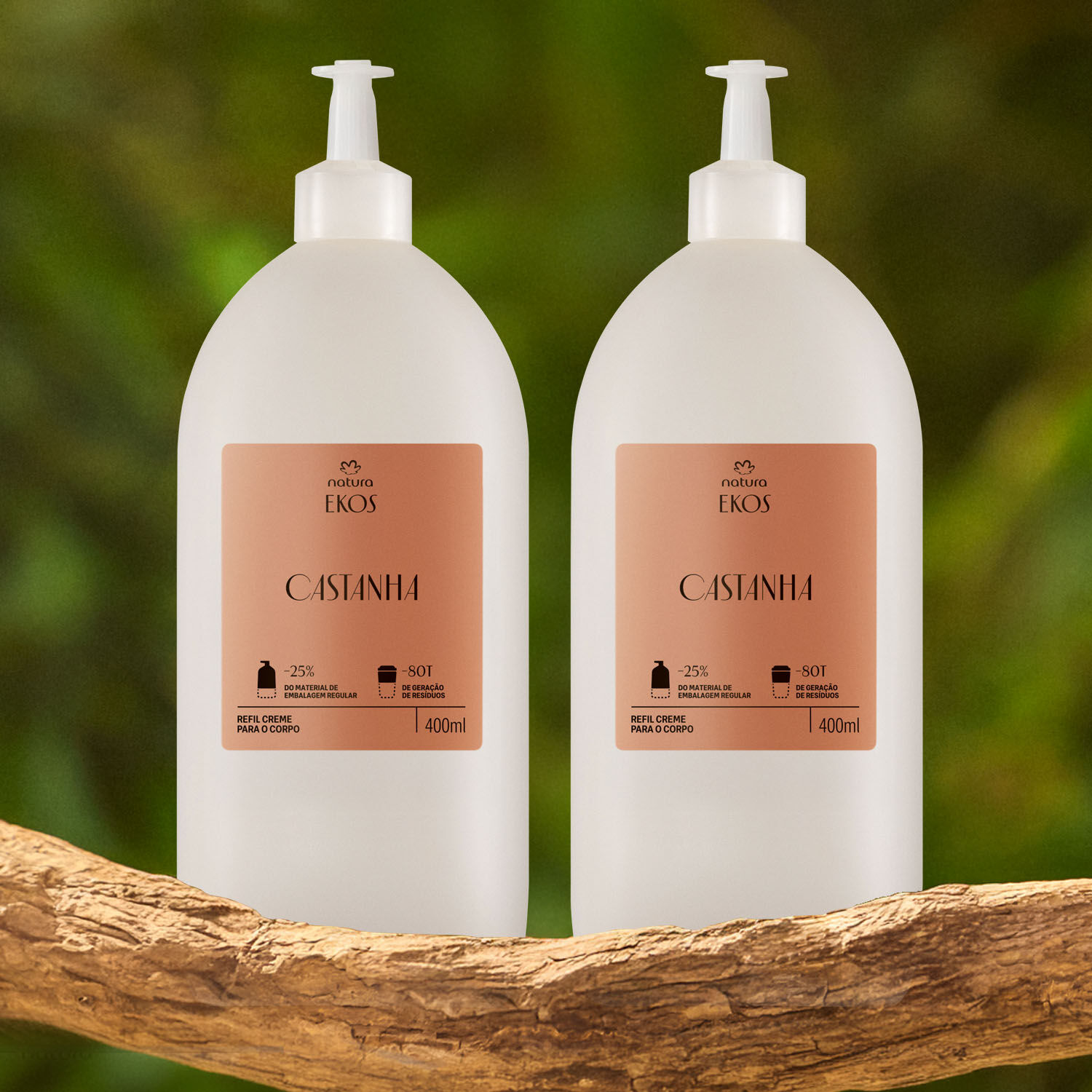 1781066604 467 Kit Refil Creme Desodorante Hidratante Ekos Castanha