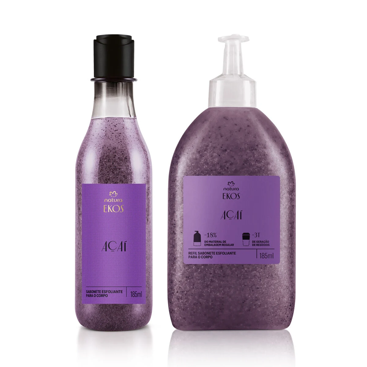 Kit Sabonete Líquido Esfoliante Ekos Açaí com Refil 4 1781083525 462 Kit Sabonete Liquido Esfoliante Ekos Acai com Refil