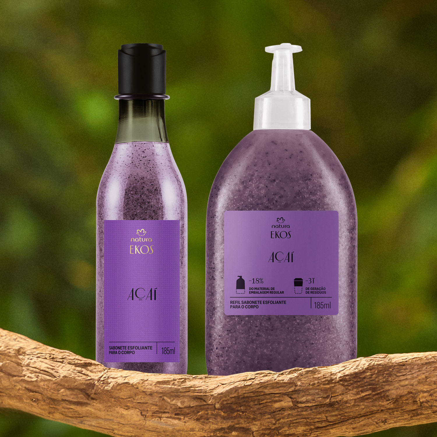Kit Sabonete Líquido Esfoliante Ekos Açaí com Refil 3 1781083525 729 Kit Sabonete Liquido Esfoliante Ekos Acai com Refil