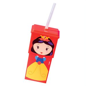 Copo Canudo Quadrado Branca de Neve