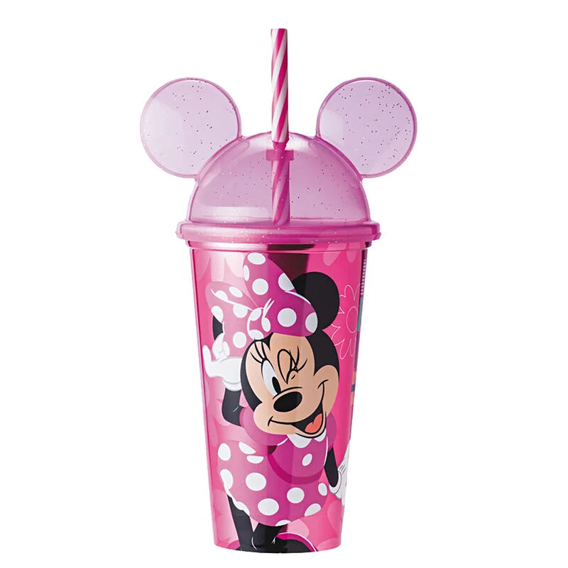 Copo Com Canudo E Orelha Minnie