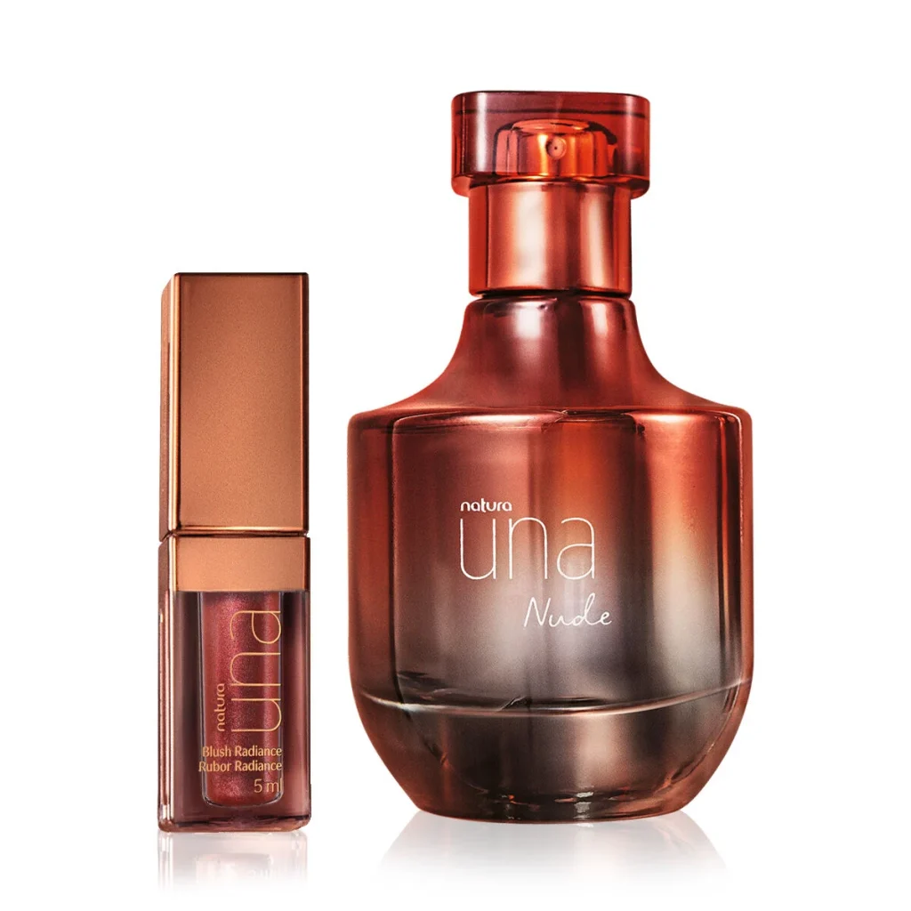 Kit Natura Una Nude Deo Parfum e Blush Líquido