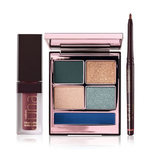 Loja 61 Kit PRO Palette, Lápis Labial e Gloss Rose Natura UNA