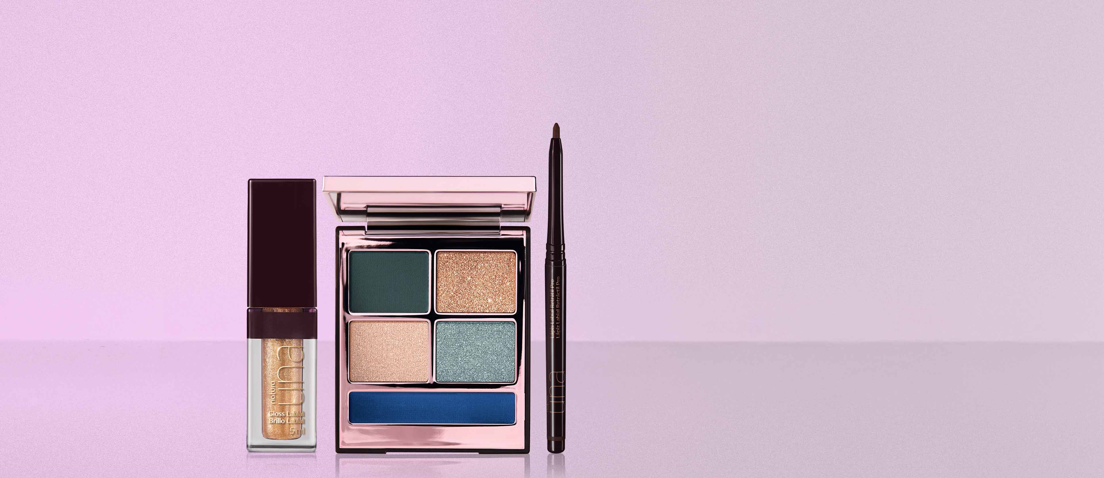 Kit PRO Palette Lapis Labial e Gloss UNA