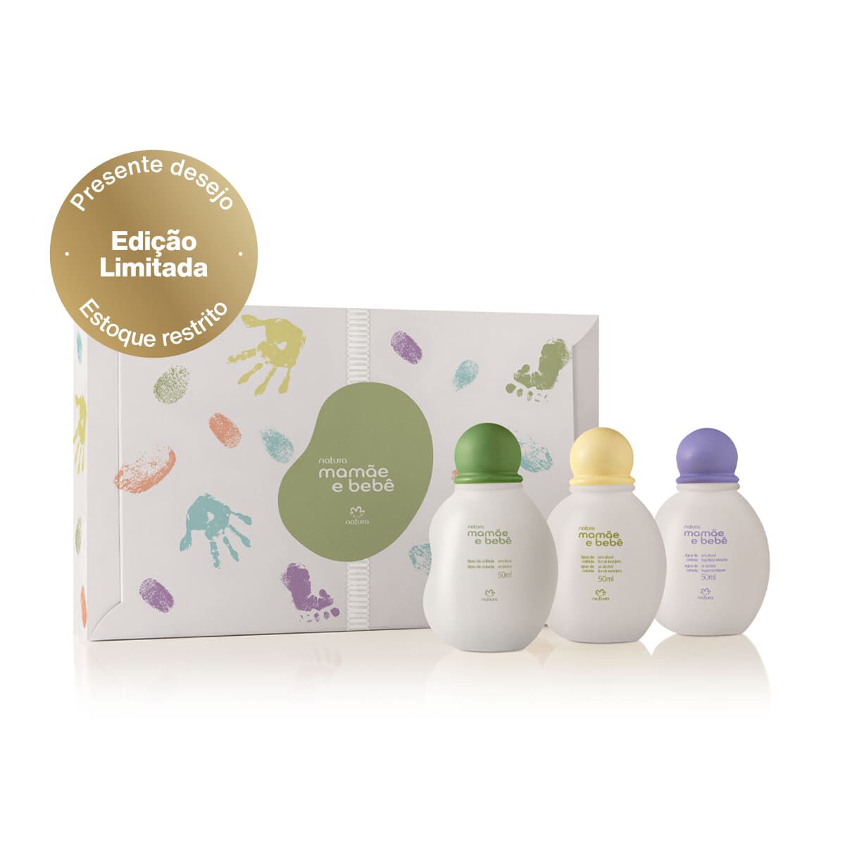 Presente Natura Mamae e Bebe Trio de Colonias 3 produtos