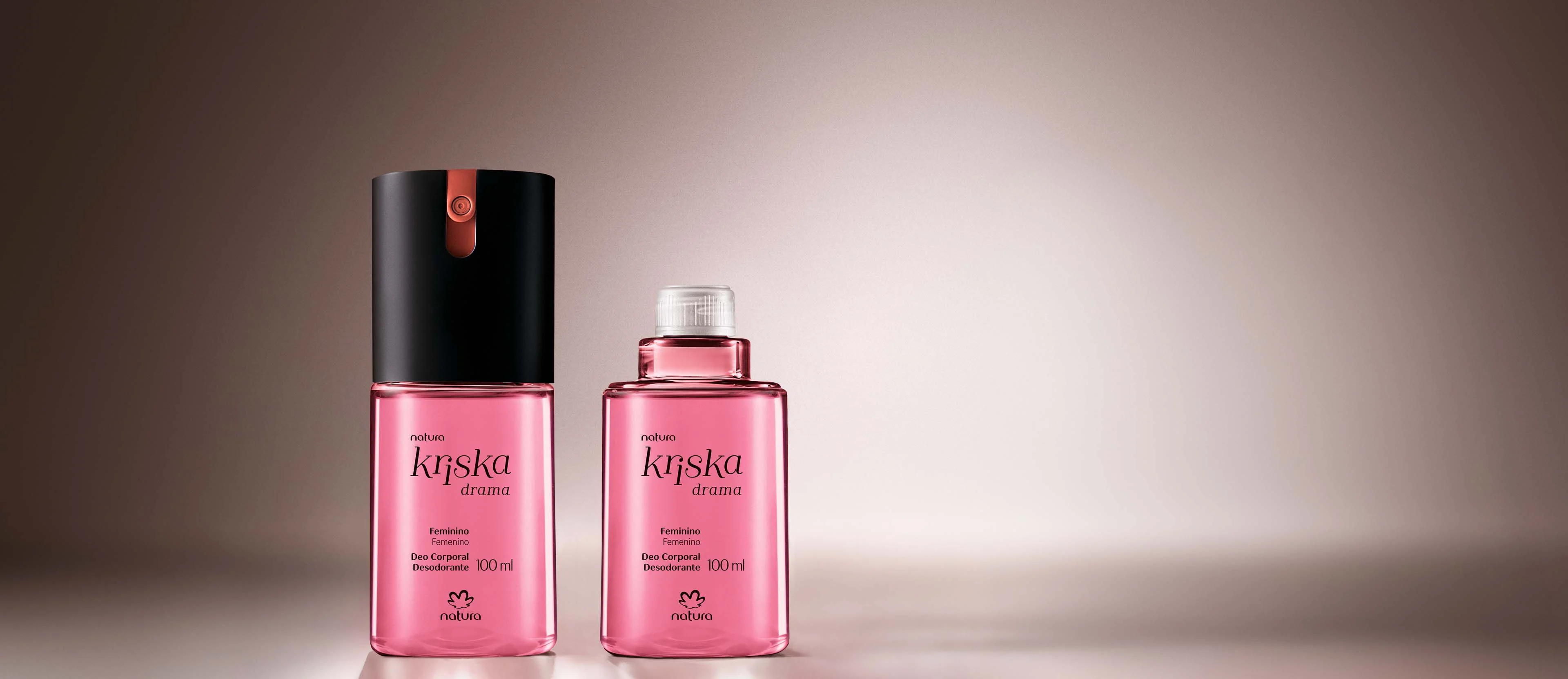 1782877392 281 Kit Desodorante Corporal Kriska Drama Feminino com Refil
