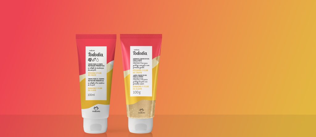 Kit Creme para o Corpo e Sabonete Líquido Tododia Pêssego e Flor de Cravo