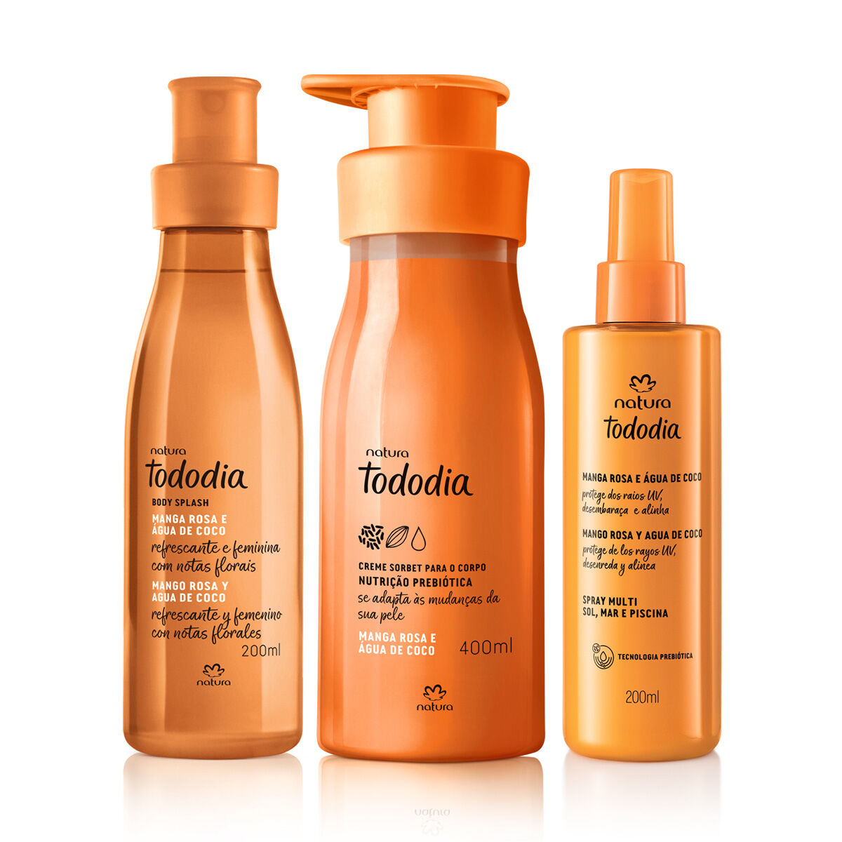 Kit Verao Creme Corporal Body Splash e Spray Capilar Tododia