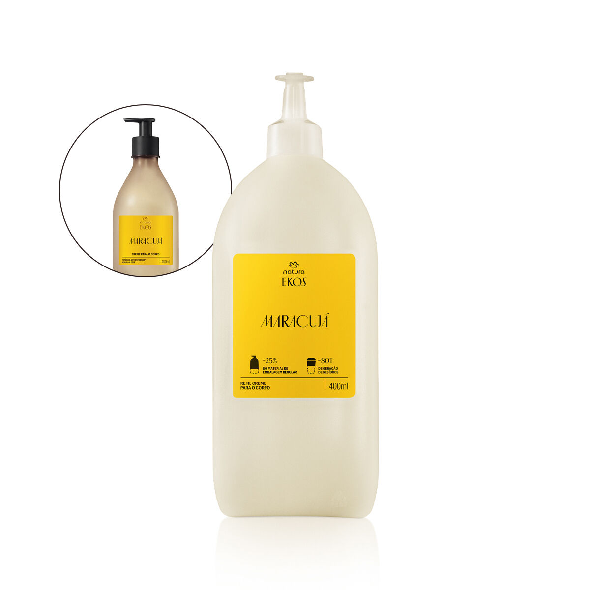 Refil Creme Desodorante Hidratante para o Corpo Ekos Maracujá 4 1787418258 346 Refil Creme Desodorante Hidratante para o Corpo Ekos Maracuja