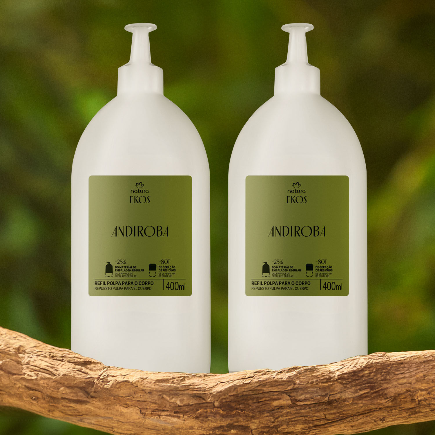 1787432775 543 Kit Refil Creme Desodorante Hidratante Ekos Andiroba