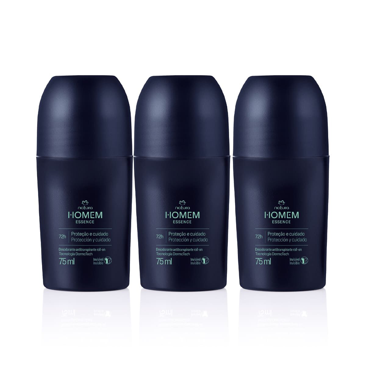 1787467503 928 Kit Desodorante Antitranspirante Roll On Natura Homem Essence 3 unidades