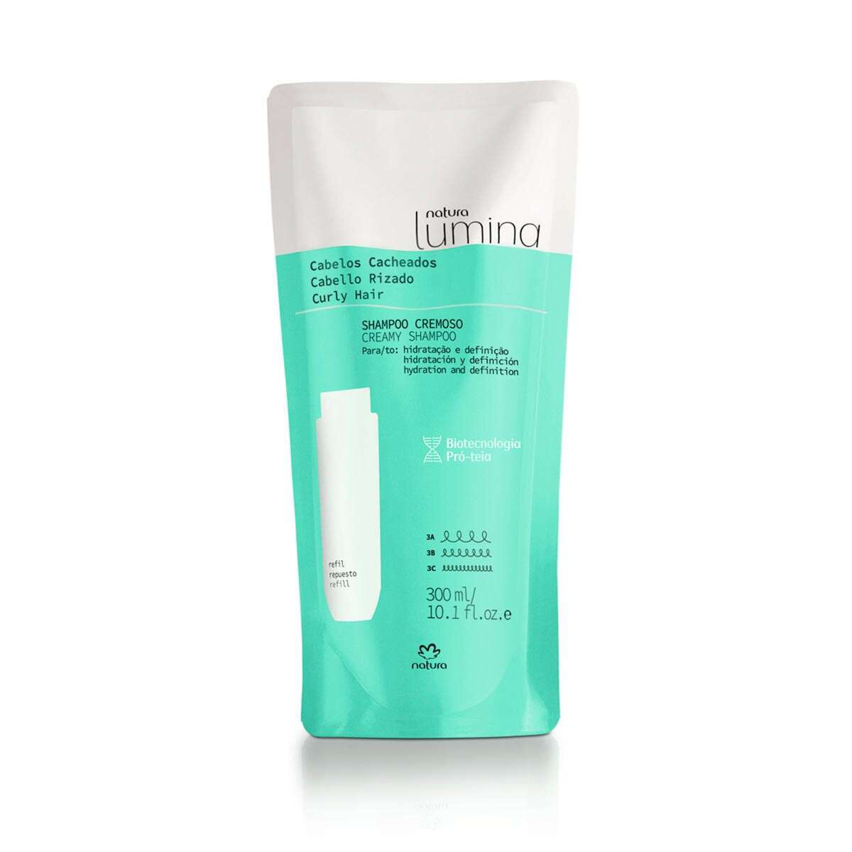 1787472202 574 Refil Shampoo Cremoso para Cabelos Cacheados Lumina