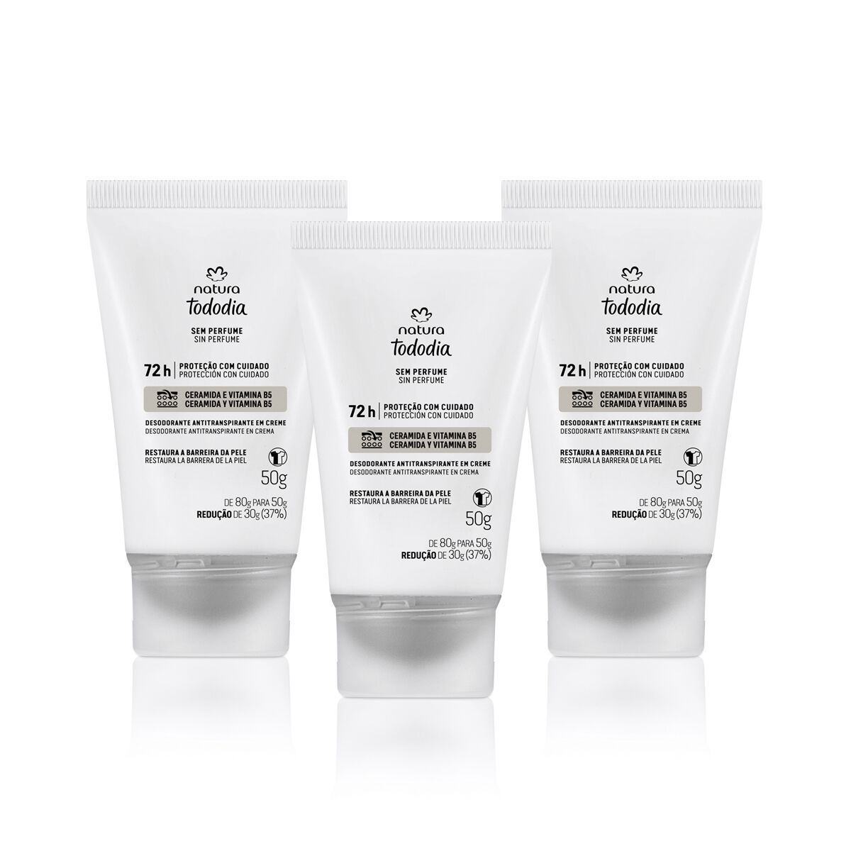 1787563648 258 Kit Desodorante em Creme Tododia Sem Perfume 3 produtos