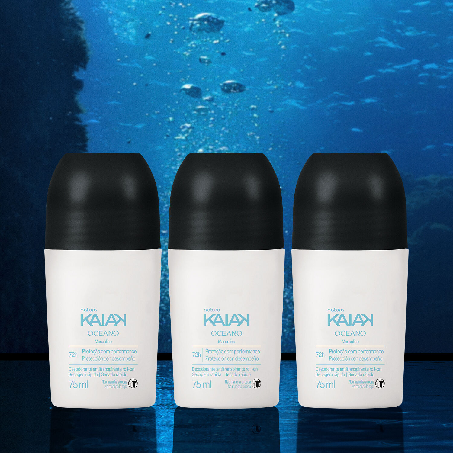 Kit Desodorante Antitranspirante Roll-on Kaiak Oceano Masculino (3 unidades) 3 1787582508 545 Kit Desodorante Antitranspirante Roll on Kaiak Oceano Masculino 3 unidades