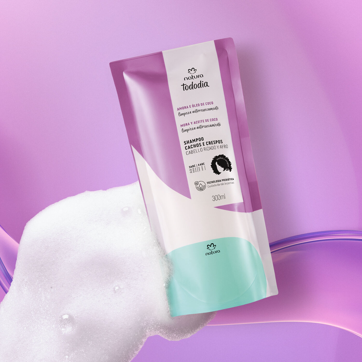 1787744549 376 Refil Shampoo Cachos e Crespos Tododia Amora e Oleo de