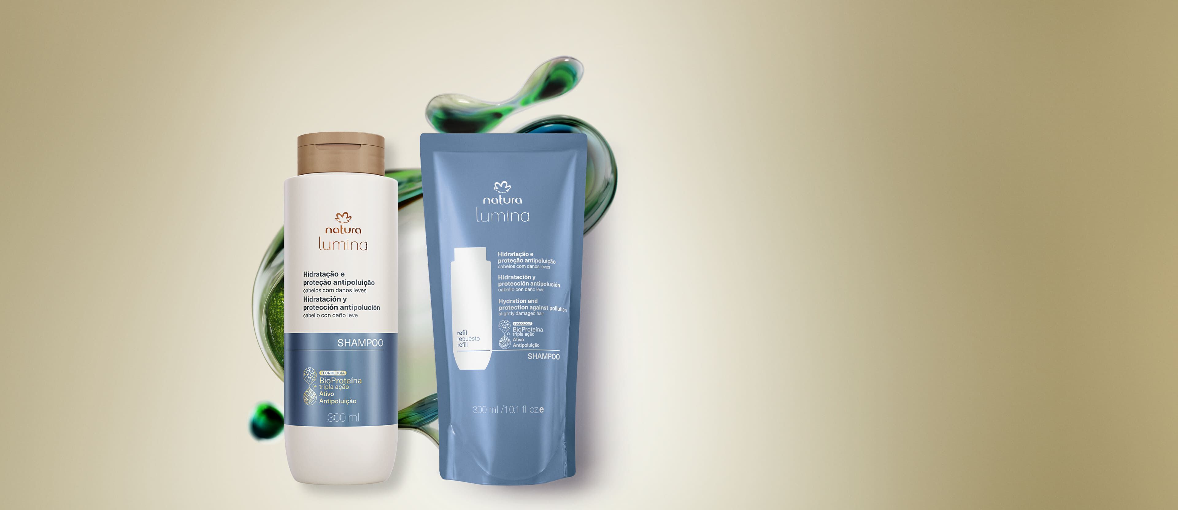 Kit Shampoo Purificante Lumina para Hidratação e Proteção Antipoluição com Refil (2 produtos) 3 1787824504 783 Kit Shampoo Purificante Lumina para Hidratacao e Protecao Antipoluicao com