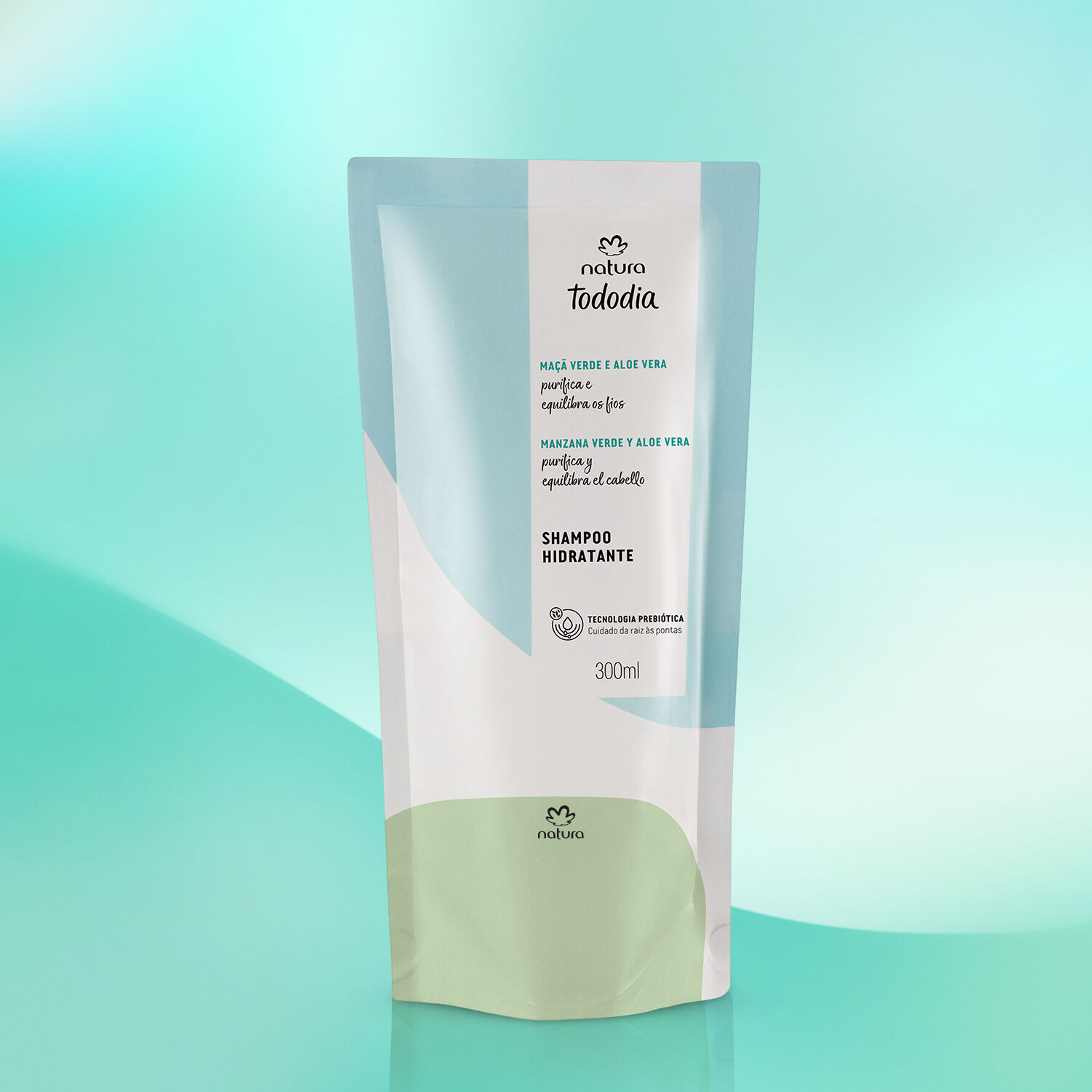 1787856721 608 Refil Shampoo Hidratacao Maca Verde e Aloe Vera Tododia 300ml