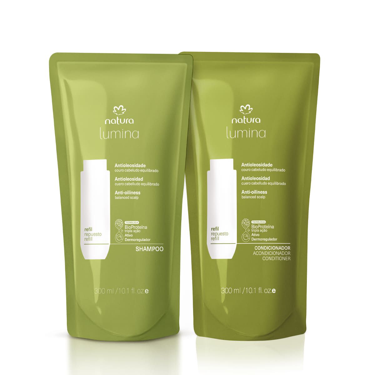 1787871422 878 Kit Refis Shampoo e Condicionador Lumina Antioleosidade 2 produtos