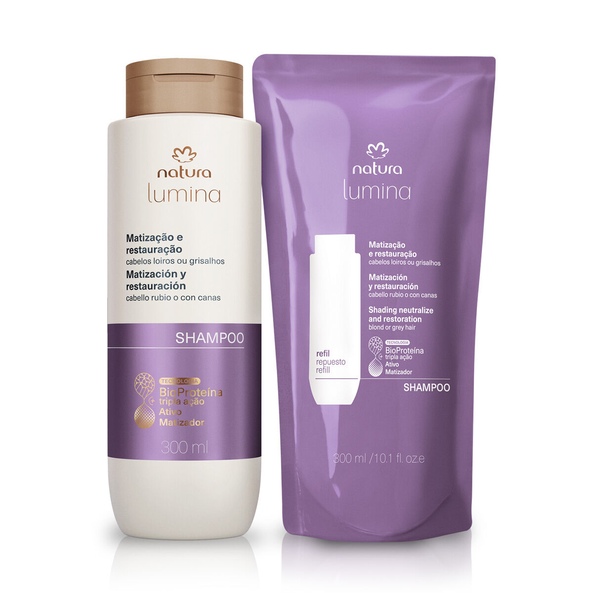 1787872892 831 Kit Lumina Matizacao e Restauracao Shampoo e refil